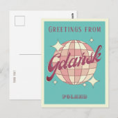 Danzig Danzig Polen Urlaub Retro Postkarte (Vorne/Hinten)