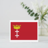 Danzig - Danziger Flagge Postkarte (Stehend Vorderseite)