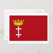 Danzig - Danziger Flagge Postkarte (Vorne/Hinten)
