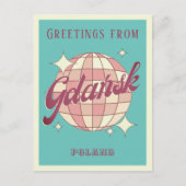 Danzig Gdansk Polen Urlaub Retro Postkarte (Vorderseite)