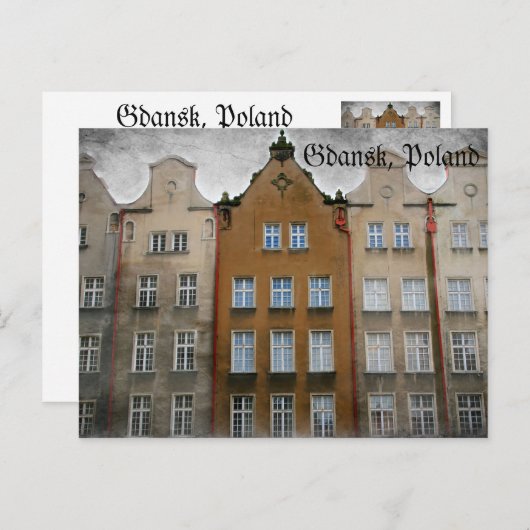 Danzig, Polen Postkarte (Vorne/Hinten)