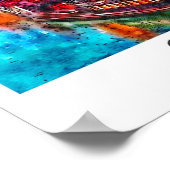 Danzig Polen Reisen Wasserfarben Hand gezogen Poster (Ecke)