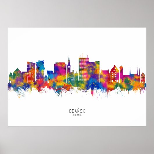 Danzig Polen Skyline Poster (Vorne)
