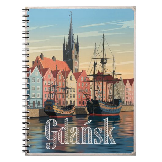 Danzig Polen Vintag Notizblock (Vorderseite)
