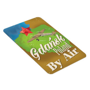Danzig Polen Vintage-Flugposter Magnet