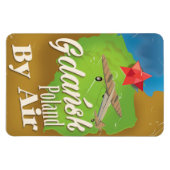 Danzig Polen Vintages Flugplakat Magnet (Horizontal)