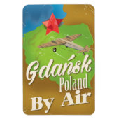 Danzig Polen Vintages Flugplakat Magnet (Vertikal)