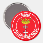 Danziger RundEmblem Magnet (Vorderseite/Rückseite)