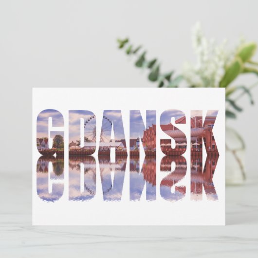 Danziger Text mit Blick auf die Altstadt, Reflexio (Stehend Vorderseite)