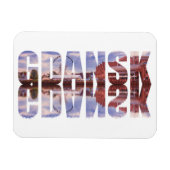 Danziger Text mit Blick auf die Altstadt, Reflexio Magnet (Horizontal)