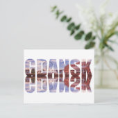 Danziger Text mit Blick auf die Altstadt, Reflexio Postkarte (Stehend Vorderseite)