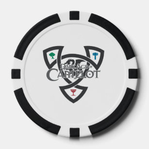 DAoC Knot Clay Poker Chips, schwarz Streifen Rand Pokerchips