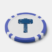 DAoC Midgard Clay Poker Chips, Blue Striping Edge Pokerchips (Einzeln)