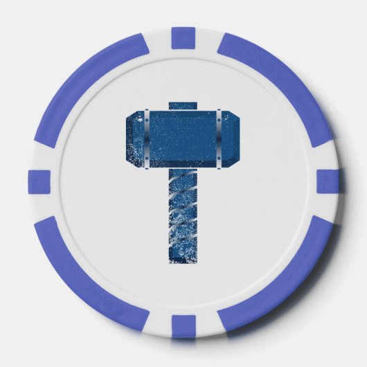 DAoC Midgard Clay Poker Chips, Blue Striping Edge Pokerchips (Vorderseite)