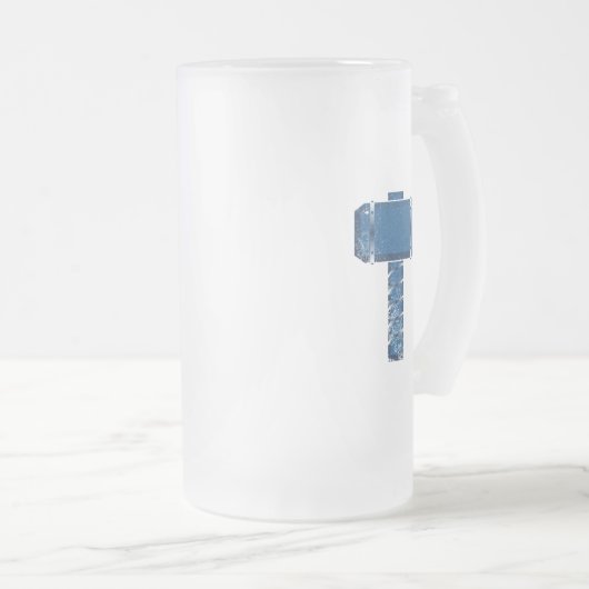 DAoC Midgard mattierte GlasTasse 16oz Mattglas Bierglas (VorderseiteRechts)