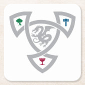 DAoC Square Untersetzer mit Knoten (Vorderseite)