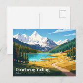 Daocheng Yading China Postkarte (Vorne/Hinten)