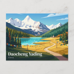 Daocheng Yading China Postkarte