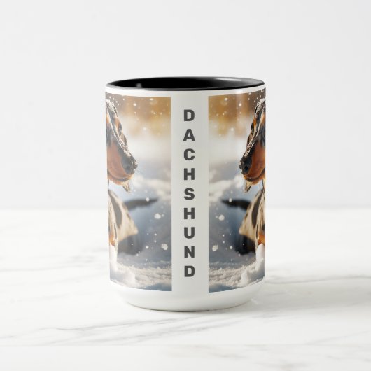 Dapfel Dackel Weihnachten Kaffee Tasse Cup (Zentrum)