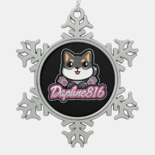 Daphne 816 Schneeflocke-Verzierung Schneeflocken Zinn-Ornament