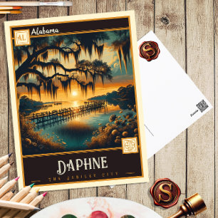 Daphne, Alabama   VINTAG Postkarte