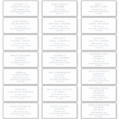 DAPHNE Blue White Wedding Guest Address Labels (Vorderseite)
