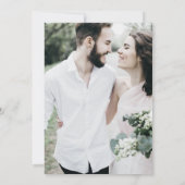 DAPHNE Classic Cream Gold Formal Foto Wedding Einladung (Rückseite)