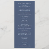 DAPHNE Dark Blue Botanical Minimalistisch Navy Hoc Programm (Rückseite)