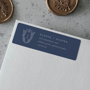 DAPHNE Dark Blue Minimalistische Rücksendeadressen