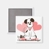 Daphne der Adoptiert Hund Magnet (Vorderseite/Rückseite)