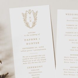 DAPHNE Elegant Gold Klassische Extravagante Hochze Programm