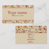 Daphne, hübsche Vintage Blumenkarte Visitenkarte (Vorne/Hinten)