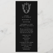 DAPHNE Minimalistisch Dark Black Elegante Hochzeit Programm (Vorderseite)