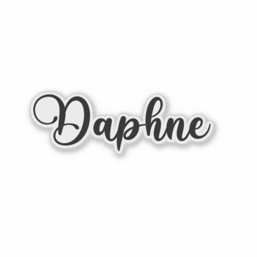 Daphne Name - Handgeschriebene Kalligrafie Aufkleber (Vorderseite)