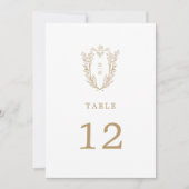 DAPHNE Simple Gold White Wedding Tischnummern (Vorderseite)