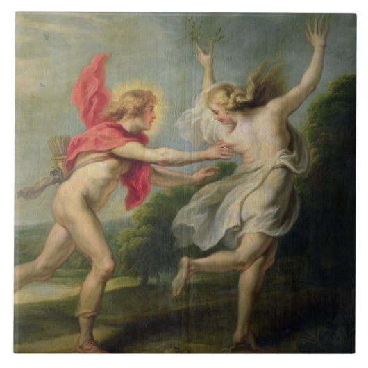 Daphne und Apollo (Öl) Fliese (Vorderseite)