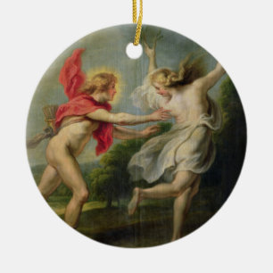 Daphne und Apollo (Öl) Keramik Ornament