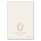 DAPHNE Vintag Creme Gold Boho Hochzeiten Platzkart Tischnummer (Vorderseite)