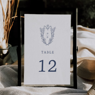 DAPHNE White Blue Botanical Wedding Tischnummern