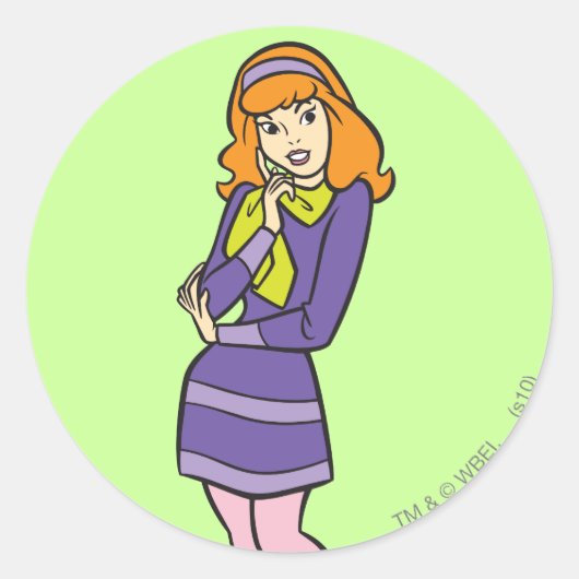 Daphne Wondering Runder Aufkleber (Vorderseite)