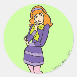 Daphne Wondering Runder Aufkleber