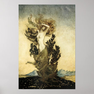 Daphne's Metamorphose in einen Baum Poster