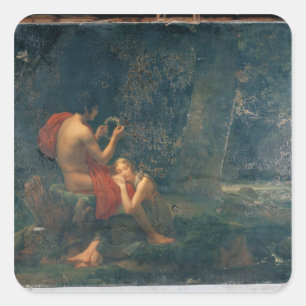 Daphnis und Chloe, 1824-25 Quadratischer Aufkleber