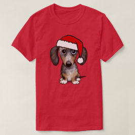 Daple Dackel Santa Dackel Hund Weihnachten T-Shirt