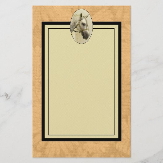 Daple Gray Andalusisches Pferd Briefpapier (Vorderseite)