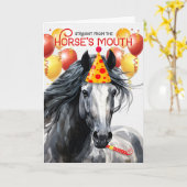 Daple Gray Horse Funny Geburtstag Karte (Gelbe Blume)