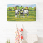 Daple Gray Pinto Paint Horses In Summer Pasta Banner (Insitu)