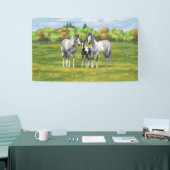 Daple Gray Pinto Paint Horses In Summer Pasta Banner (Messeveranstaltung)