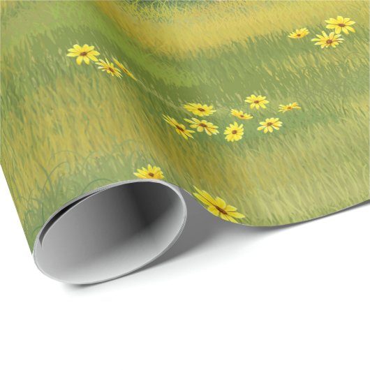 Daple Gray Pinto Paint Horses In Summer Pasta Geschenkpapier (Rolleneckpunkt)