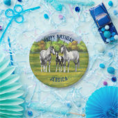 Daple Gray Pinto Paint Horses In Summer Pasta Pappteller (Party)